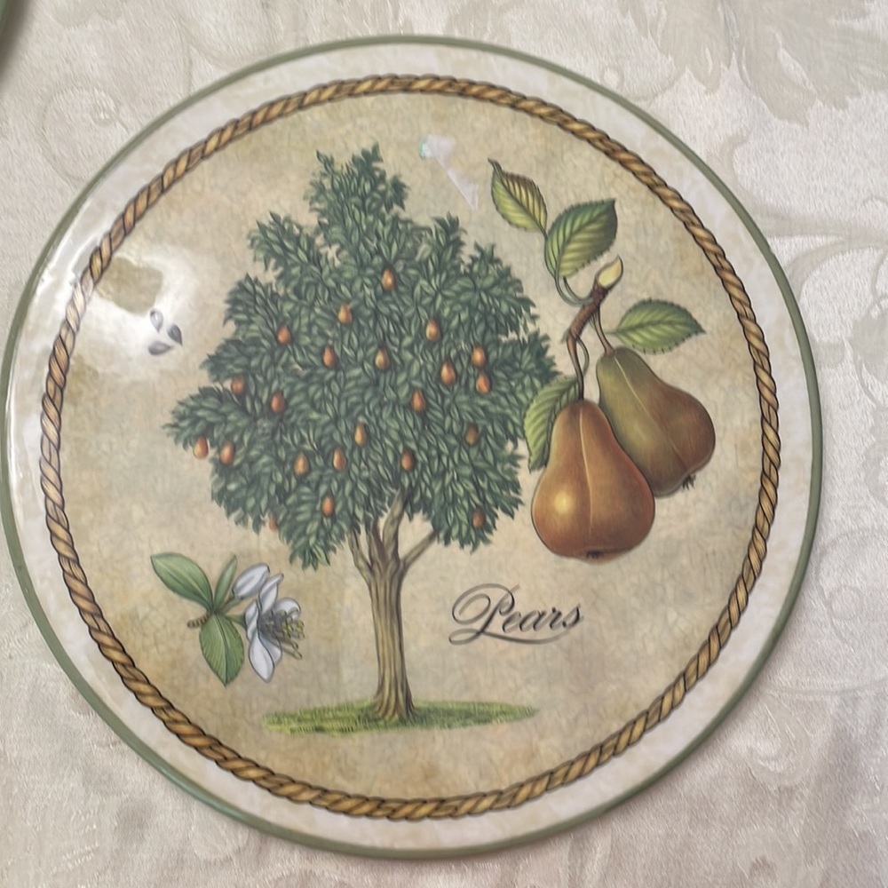 Duo Torri Cermaic Botanicals Serving Platters Made in Italy By  14” Available=2